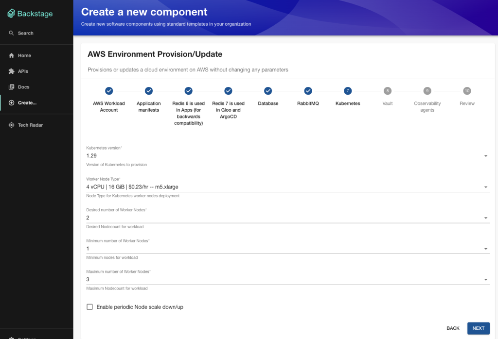 Create a new component view in Backstage