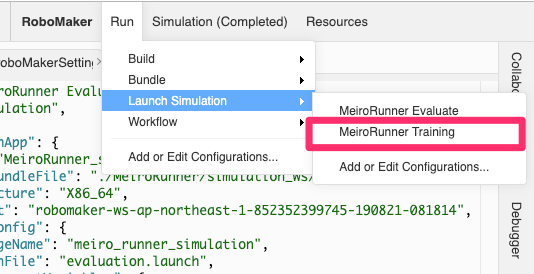 Launch RL training application