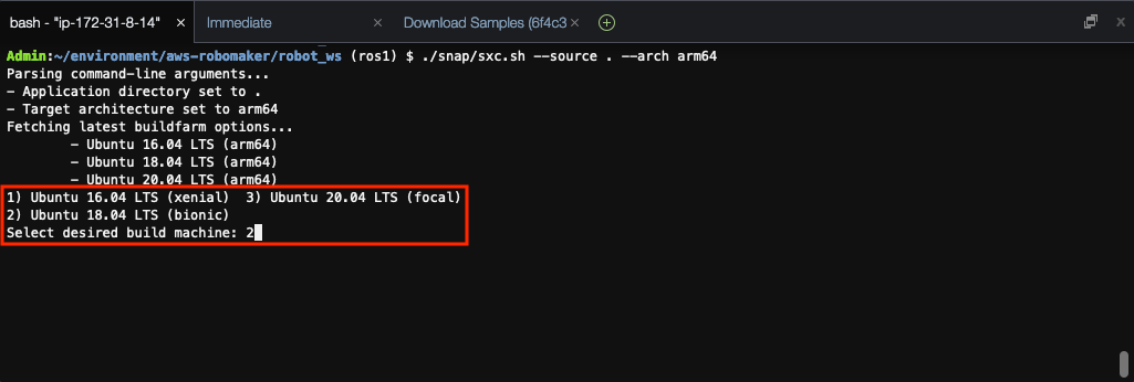 Select build machine for SxC