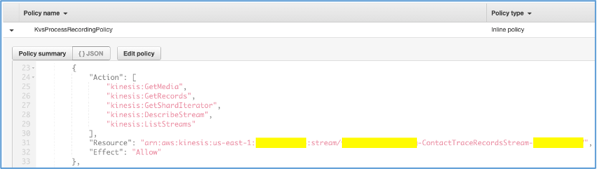 Kinesis 的 IAM 角色