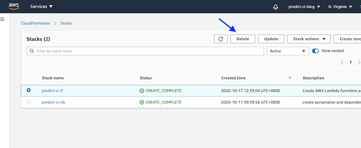 Delete Personalize Stack