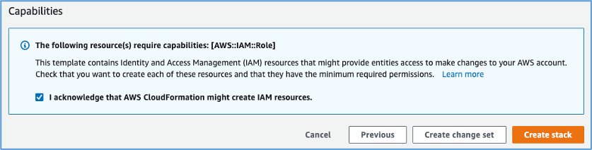 启动 CloudFormation 堆栈