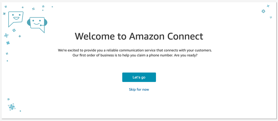 Connect Instance Start Page