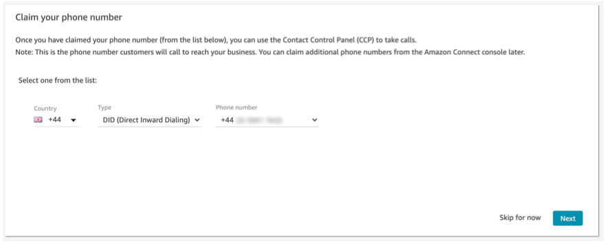 Claim a phone number