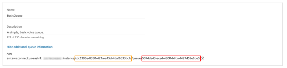 Amazon Connect Queue Information