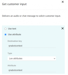 Setting session attribute qnabotcontext
