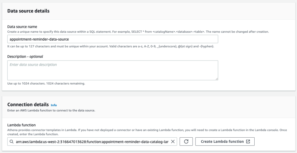 Amazon Athena Data Source Configuration