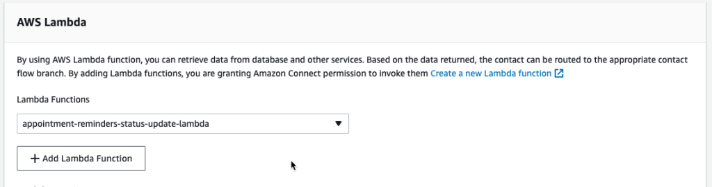 Amazon Connect - Associate Lambda with Instance
