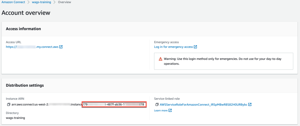 Amazon Connect Instance ID