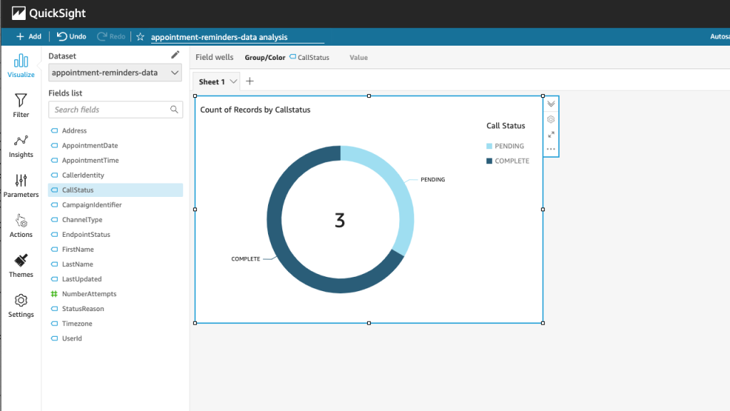 Amazon QuickSight Report
