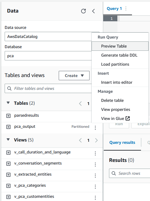 athena table screenshot