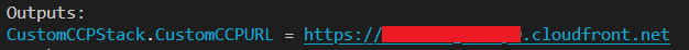 Figure 7. Example CDK Output for Custom CCP URL