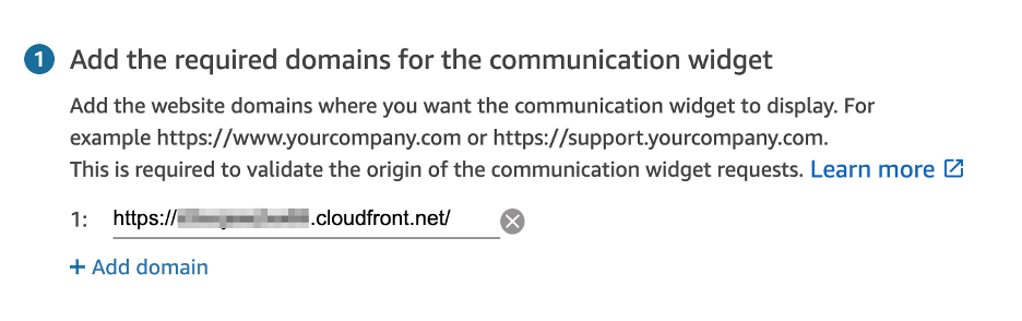 Add the required domains for the communication widget