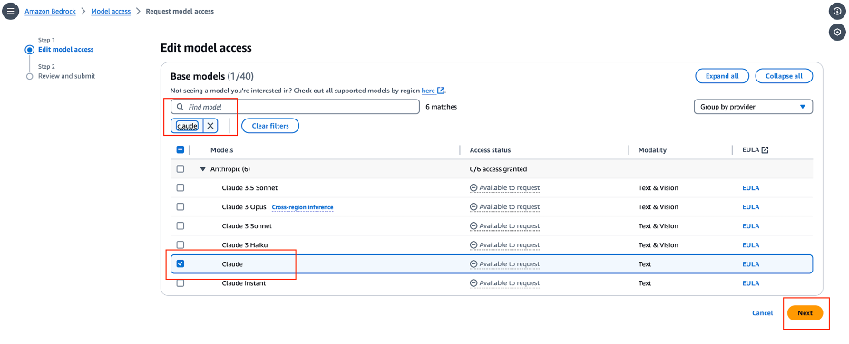 Figure 4: Request model access