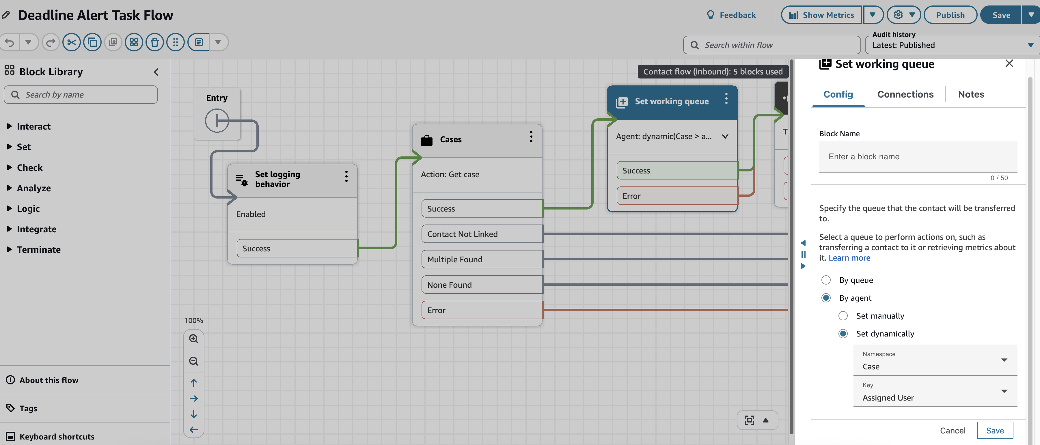 Deadline Alert Task Flow