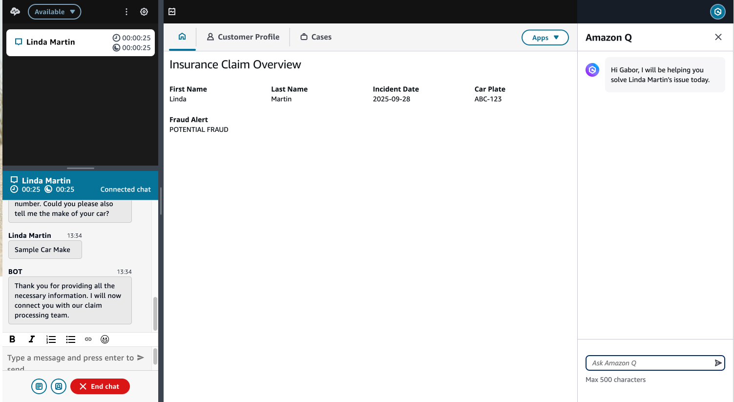 Figure 3 – Agent Workspace Overview