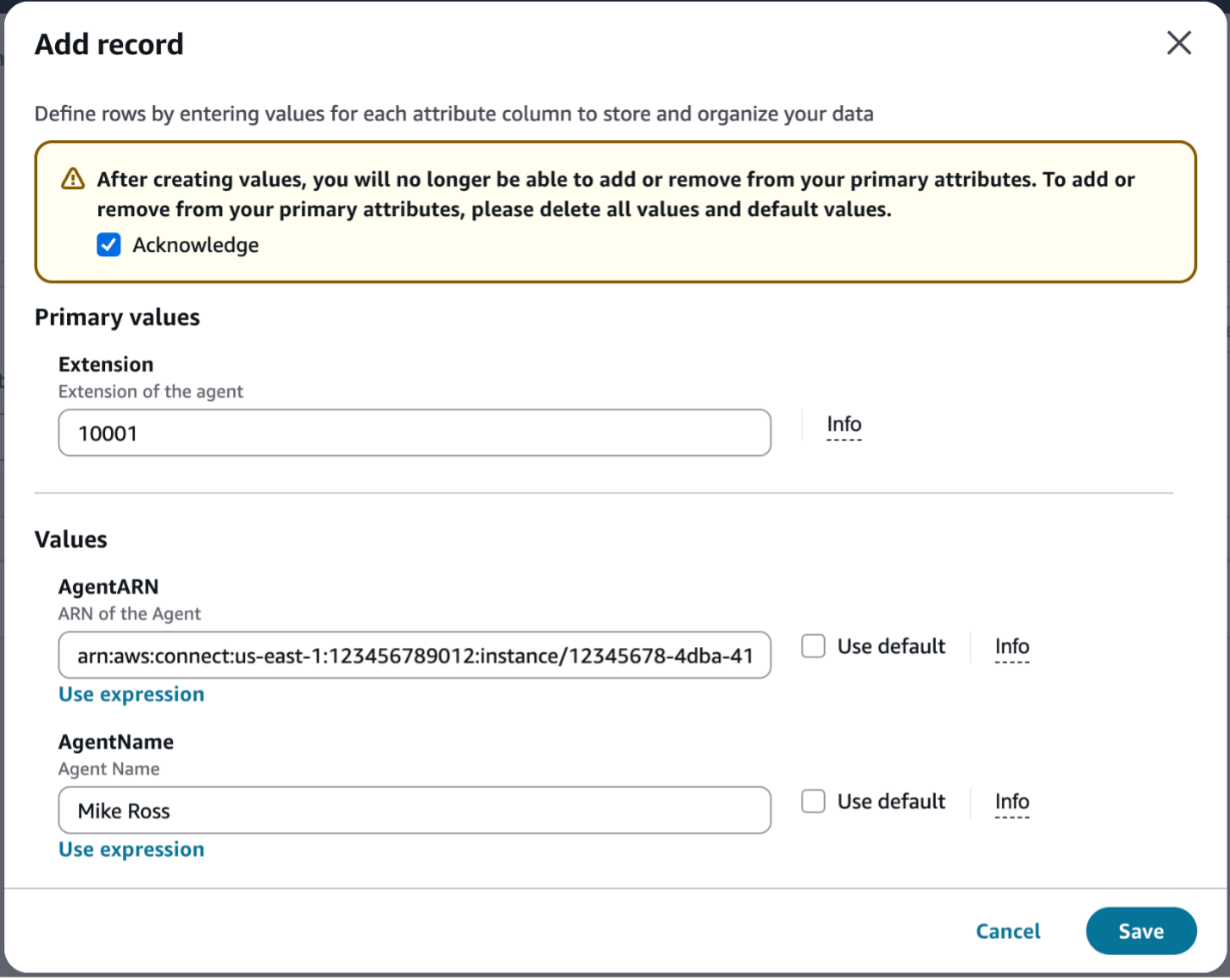 Data Table - with Agent Info