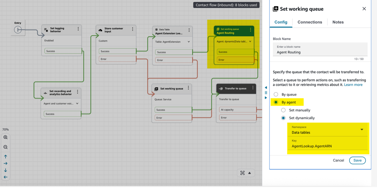 Data Tables - Contact Flow 2