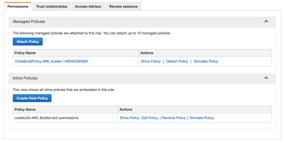 CodeBuild project permissions