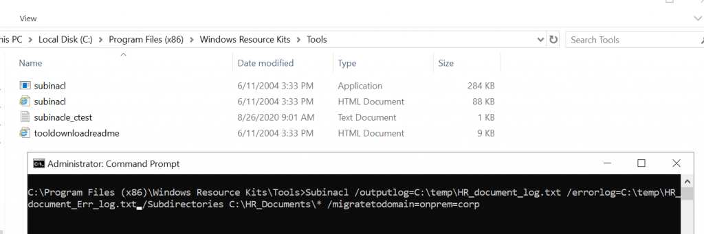 Screenshot windows resources kits