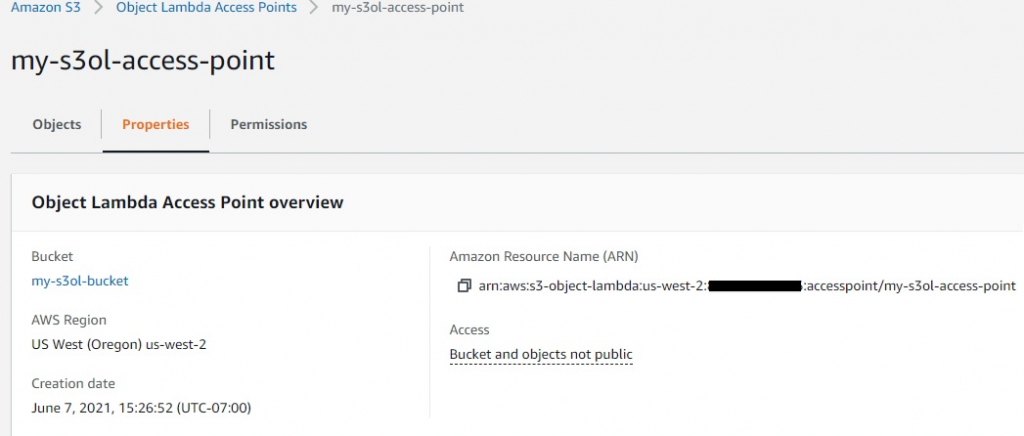 Object Lambda Access Point