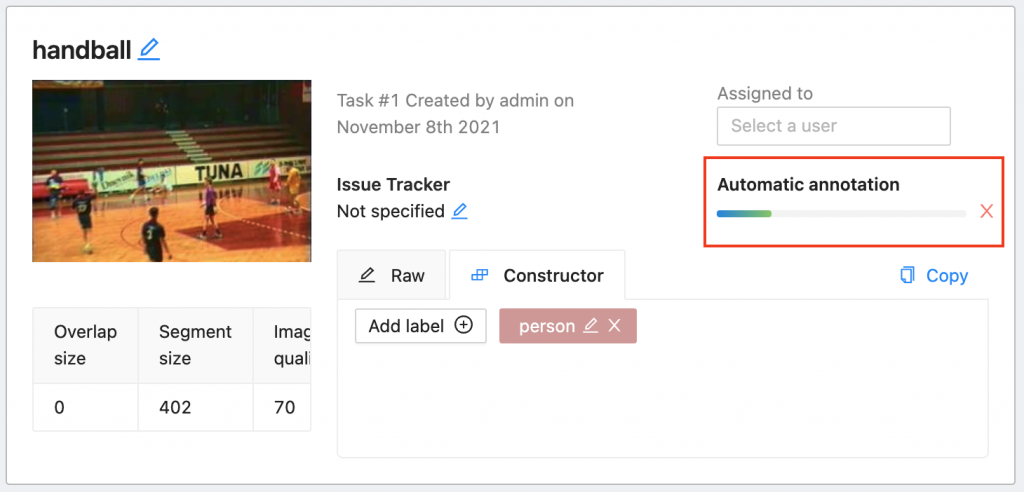 progress of annotation