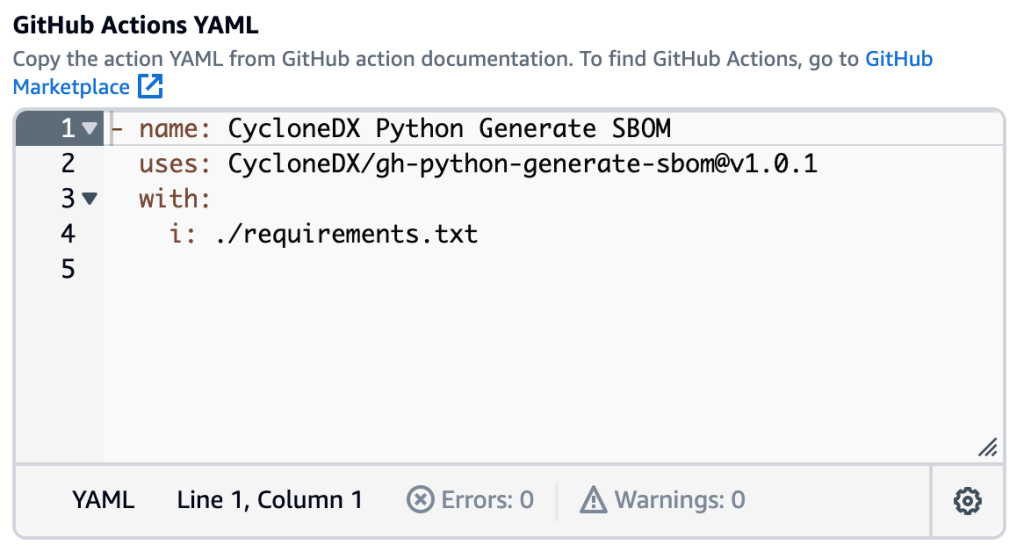 GitHub Action の設定 YAMLファイル