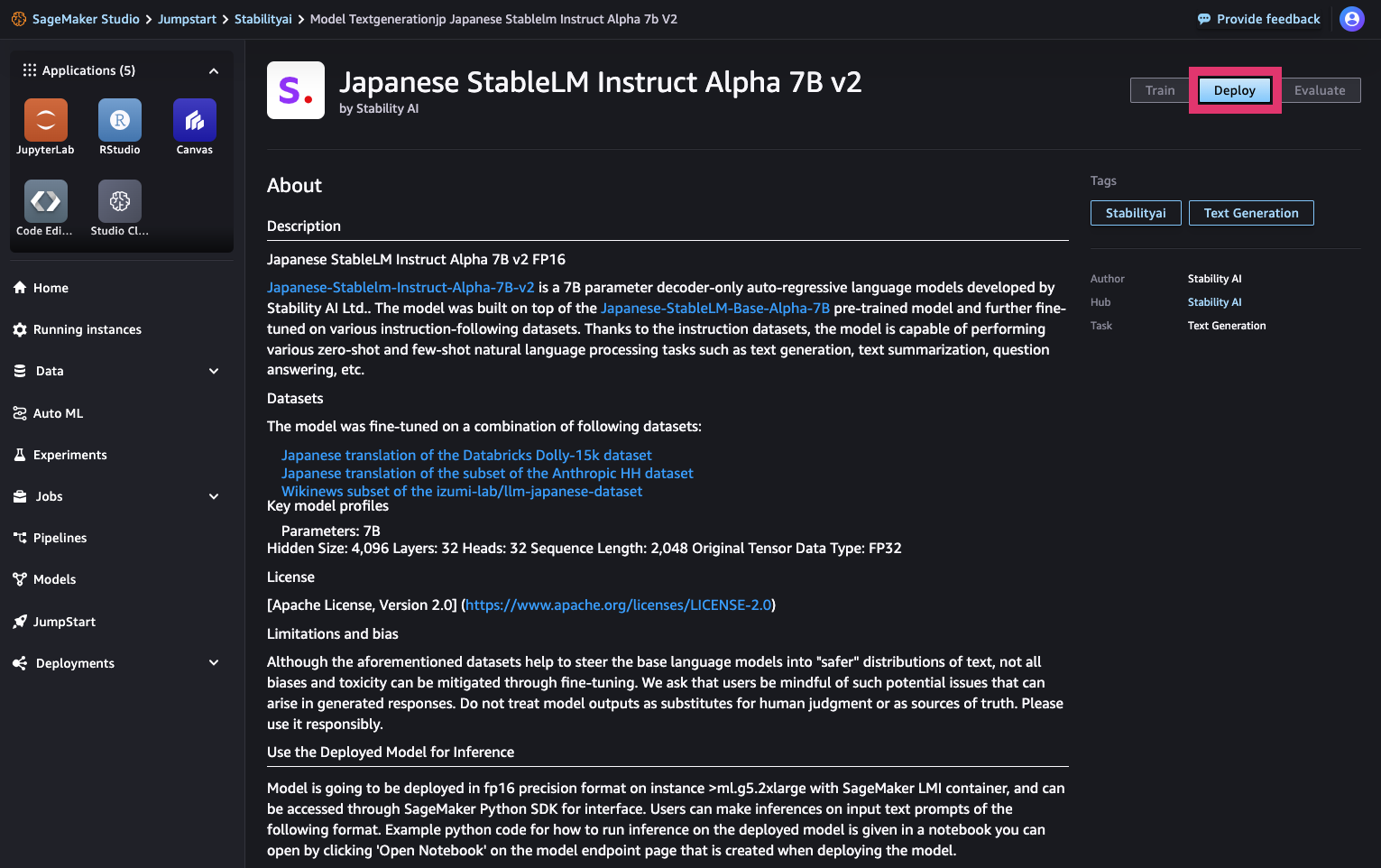 japanese stable lm model card