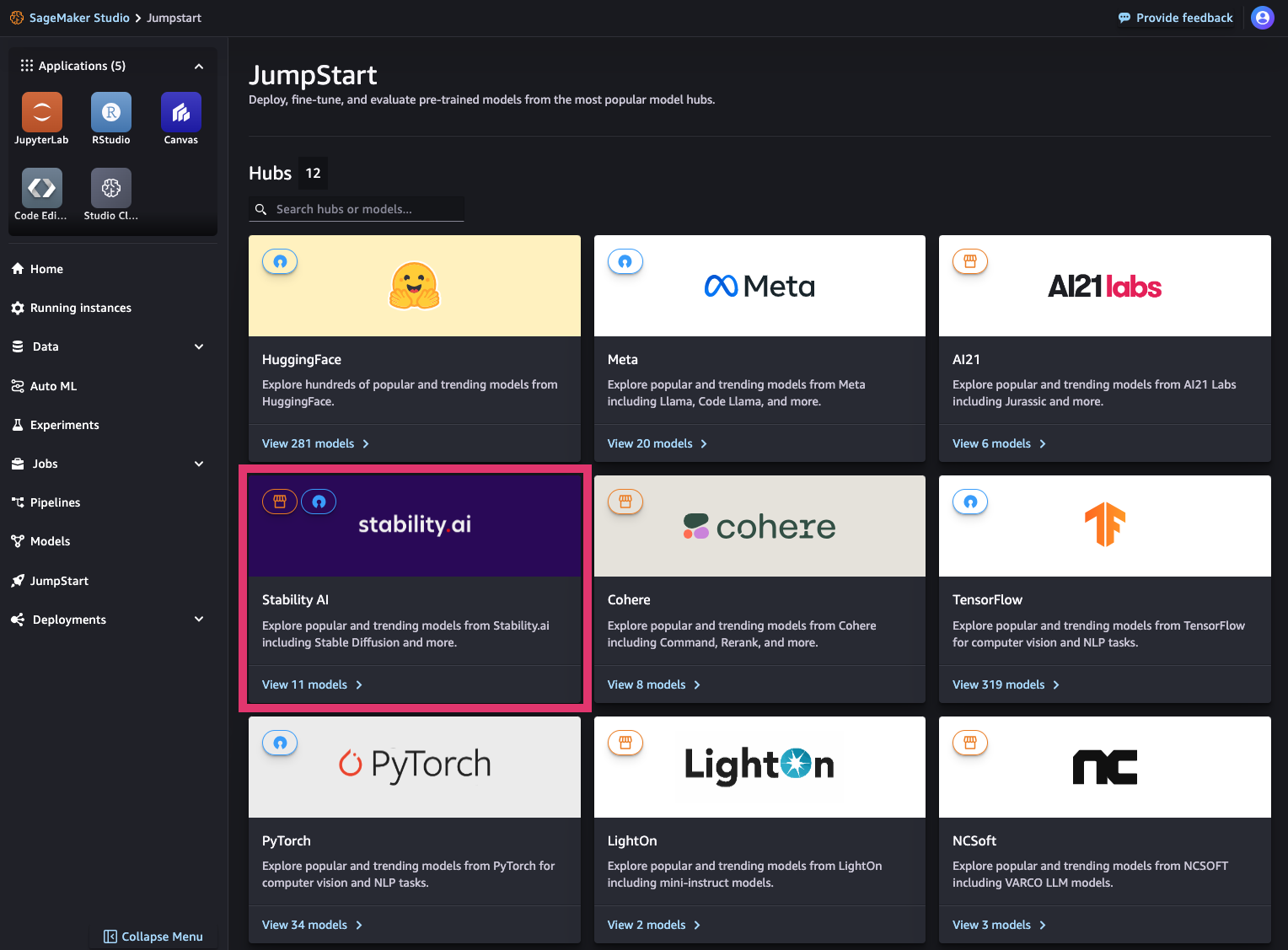 landing page of jump start