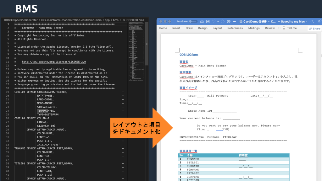 COBOL Display/Specification Document Sample