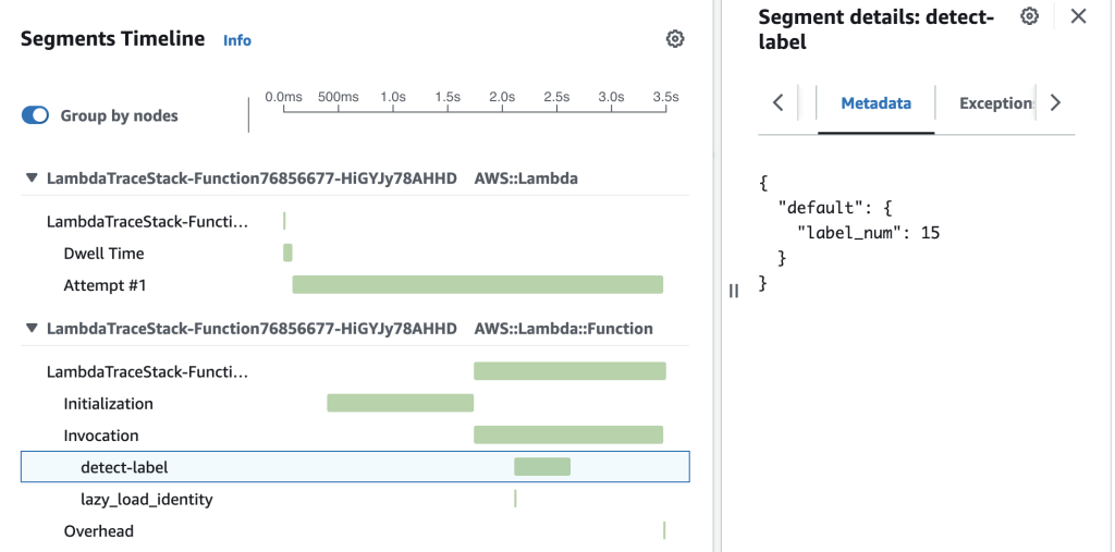 span のメタデータ