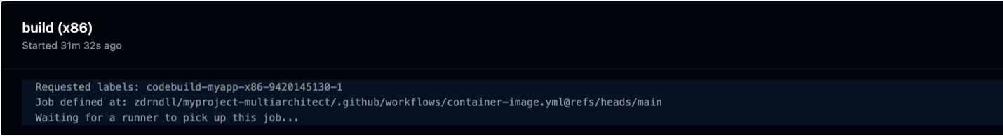 図 10: x86 環境のランナー