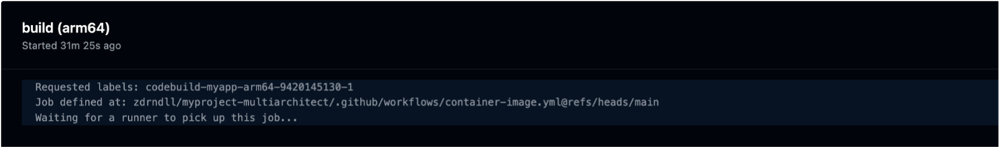図 11: arm64 環境のランナー