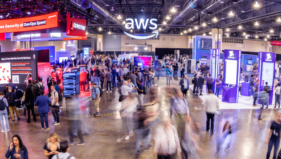 The expo hall at AWS re:Inforce