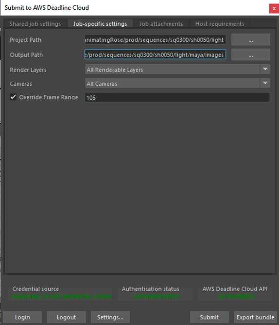 Figure 3: Initial Launch of the Maya 2024 integrated submitter.