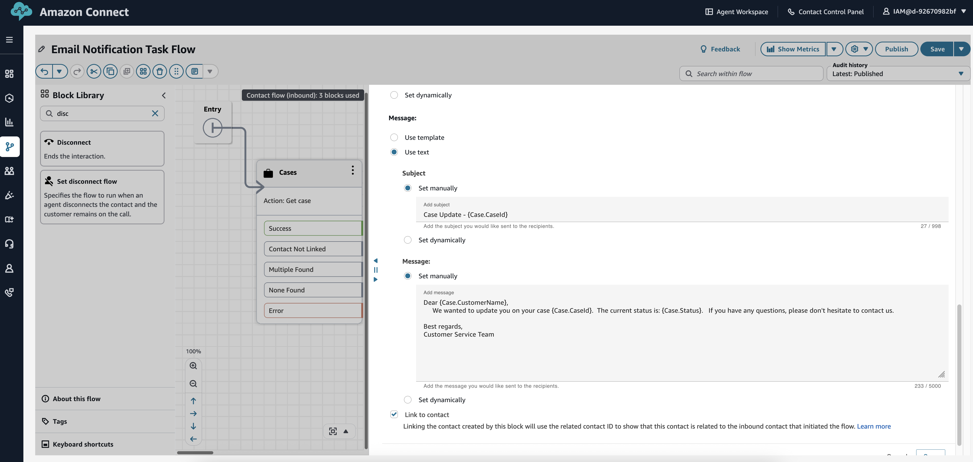 Email Notification Task Flow
