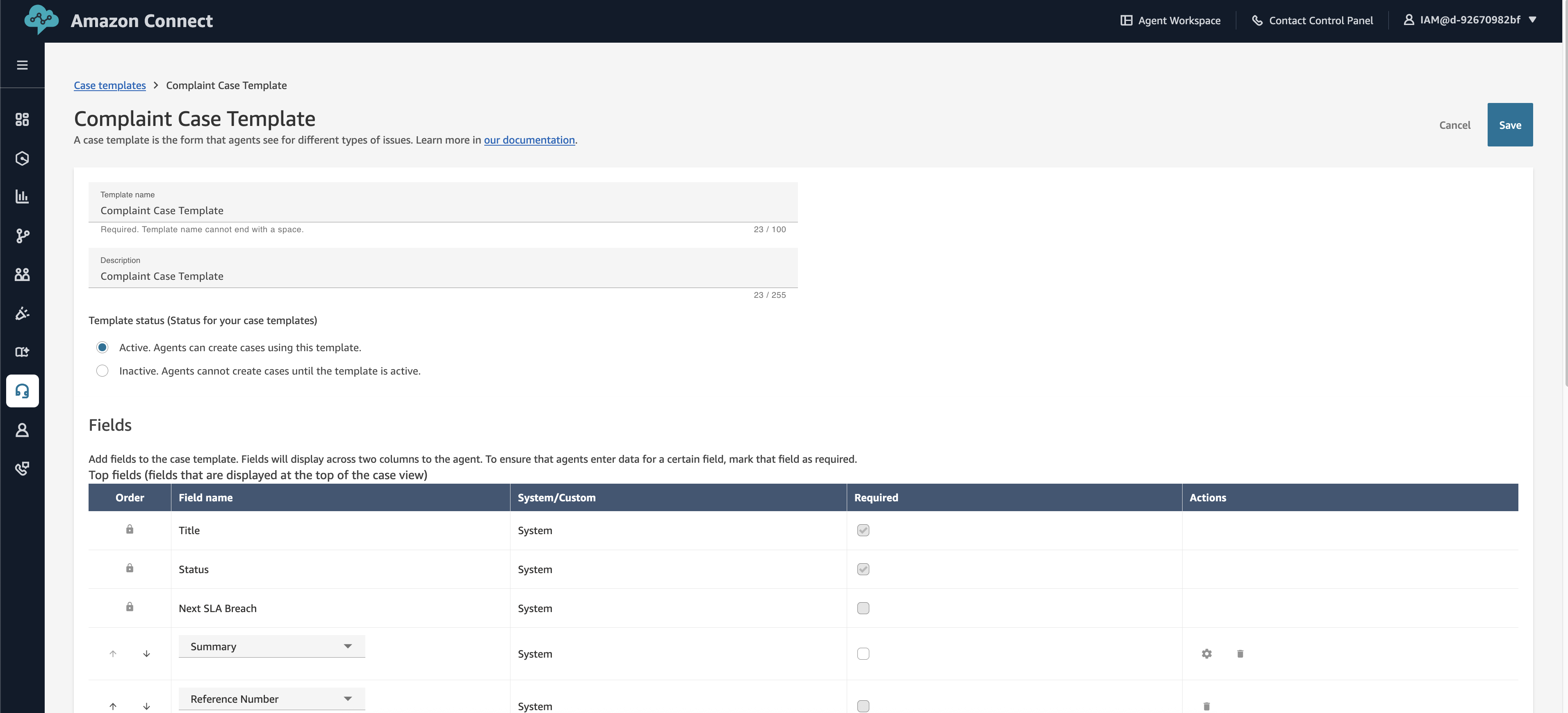 Complaint Case Template sample