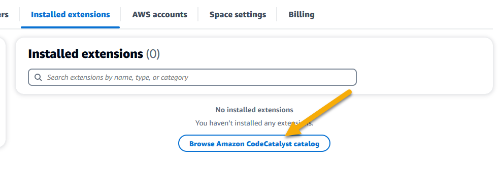 Browsing the available extensions.