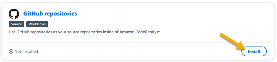 Installing the GitHub Extension.