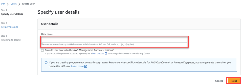 Window with a search box to use when specifying user details.