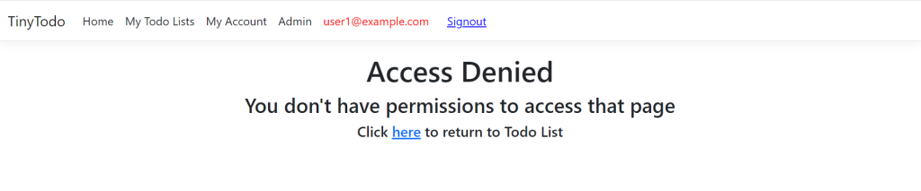 access denied error page