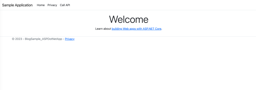 Figure 7: The application home page
