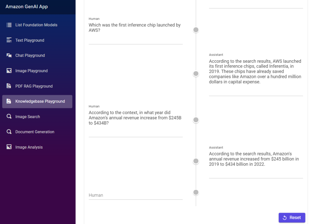 Figure 9: Knowledgebase Playground