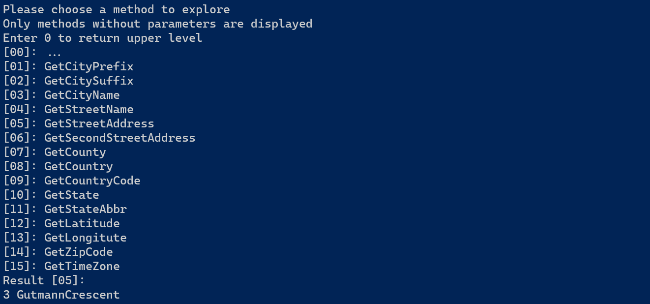 Figure 1: Faker Console