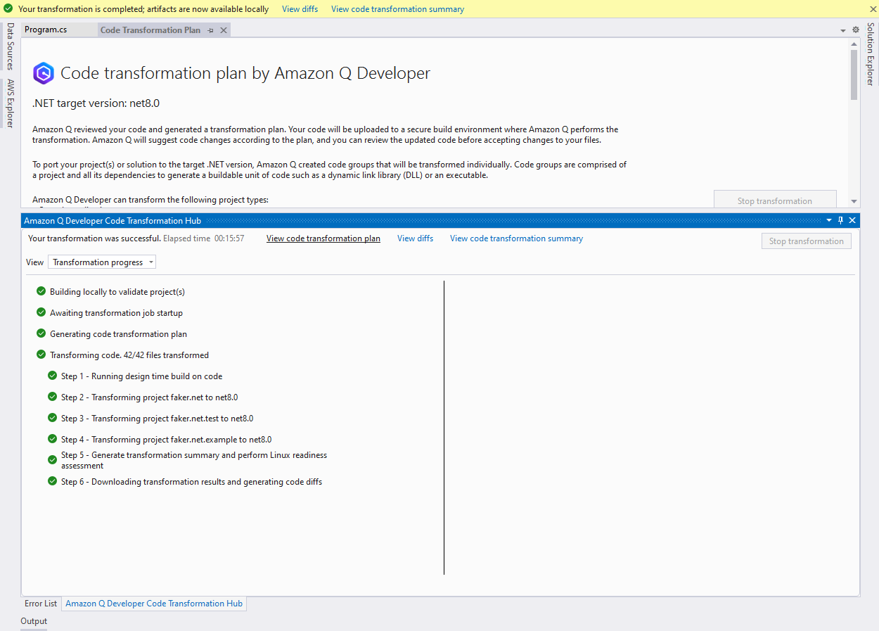 Figure 8: Transformation Plan
