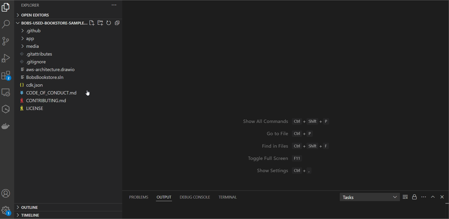 Figure 2: Locate Amazon Q Developer in the VS Code activity bar on the left