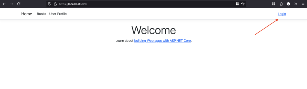 Figure 2 – Home page