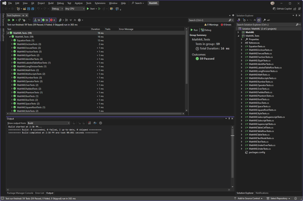 Figure 1: All tests pass on original solution