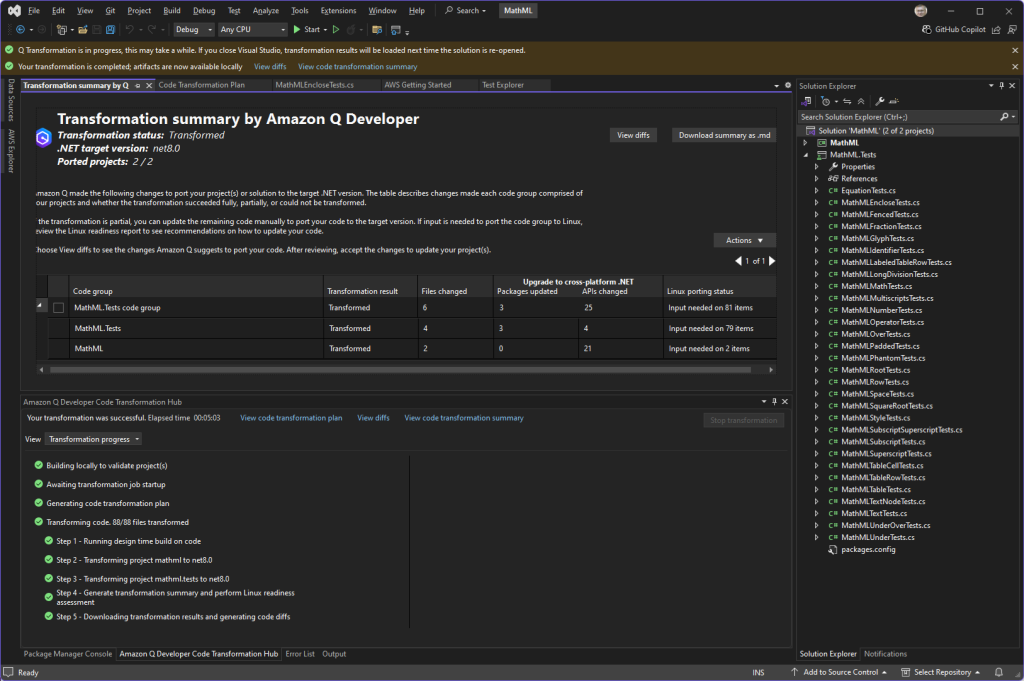 Figure 4: Code Transformation Summary