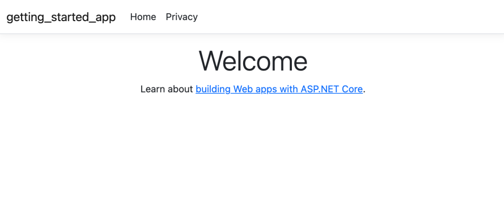Figure 3: .NET MVC Application deployed to Elastic Beanstalk Environment